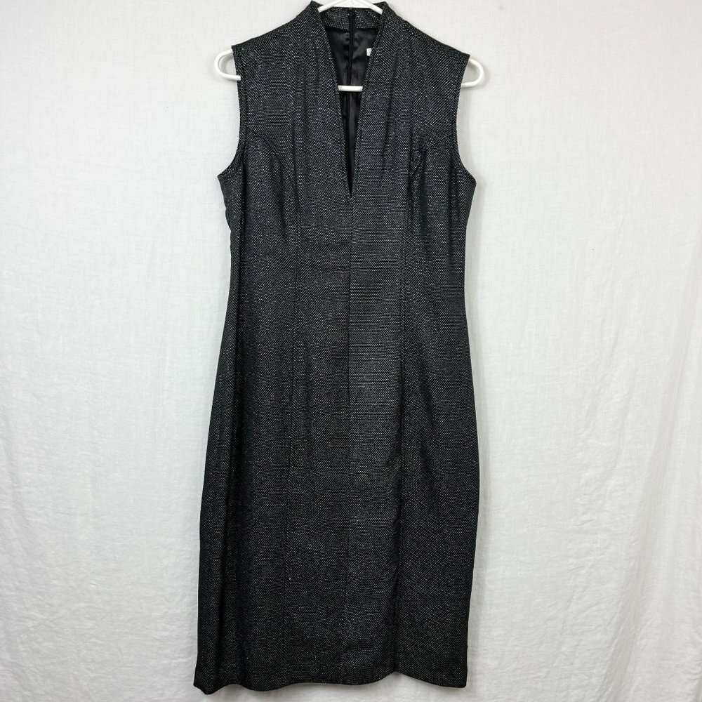 Coldwater Creek Sleeveless Sheath Dress Womens 4 Sparkle Professional Evening‎